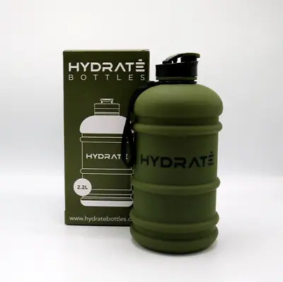 HYDRATE XL Jug 2.2 Litre Big Water Bottle - BPA Free Flip Cap Leak Proof [NEW] • £12.99