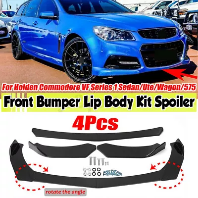 Glossy Black Front Bumper Splitter For Holden Commodore VF VE Maloo Wagon Sedan • $55.99