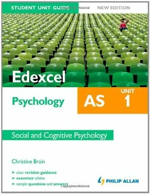 Edexcel AS Psychology Student Unit Guide New Edition: Unit 1 Social And Cogni. • £3.12