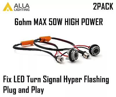 AllaLighting 1156 7506 50W Load Resistor Fix LED Turn Signal Hyper Flashing Fast • $15.99