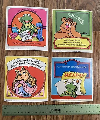 Vintage Stickers Hallmark Cards Muppets Miss Piggy Kermit Fozzie Bear 5  X 5  • $12.50