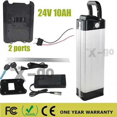 24V 10AH Lithium Battery For 250W 350W Electric Bicycles E-Bike Charger 2 Ports • $170.04