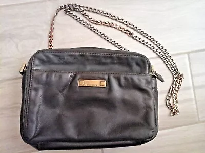 Liz Claiborne Brown Leather Multi Pocket Organizer Crossbody Handbag  Size 6x9x3 • $39