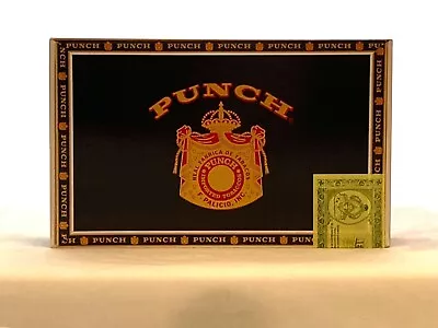 $10 • Buy Vintage Collectors Wood Cigar Box - Black, Punch - Republic Of Honduras