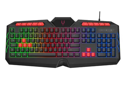 EliteForce Gaming Keyboard LED Rainbow Backlit Light Up Membrane Keyboard • £9.99