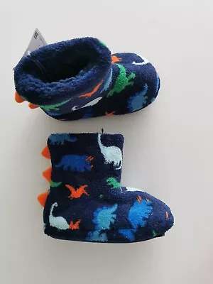 M&S Kids' Dinosaur Slipper Boots Size 67911 Uk • £8.99