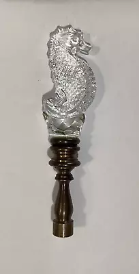 Vintage Waterford Crystal Seahorse Finial With Solid Brass Base • $99.99