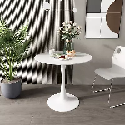 31.5  Tulip Round Dining Table White For Living Room Kitchen Mid-Century Style • $129.99