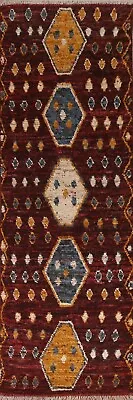 Soft Plush Modern Moroccan Berber Geometric Runner Rug Wool Handmade 3x10 • $377.52