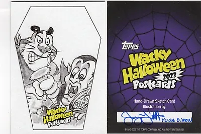 2023 Wacky Postcards Halloween Ed Hand Drawn Sketch Card By Yoga Demon • $99