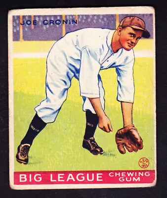 1933 Goudey #189 Joe Cronin Senators Rookie • $90