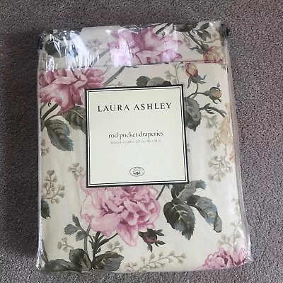 Laura Ashley Home  Roselyn  Rod Pocket Draperies Size 82  × 84  • $39