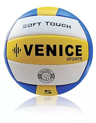 Venice Sports Volleyball Soft Touch Official Yellow/Blue Beach Oudoors Indoors • $16.95