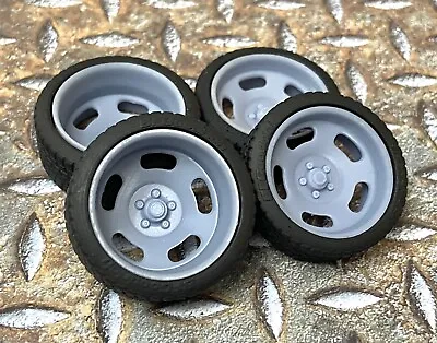 Resin 21/20 Inch “5 Five Slot” Model Car Wheels And Tires 1/24 1/25 Scale • $16.99