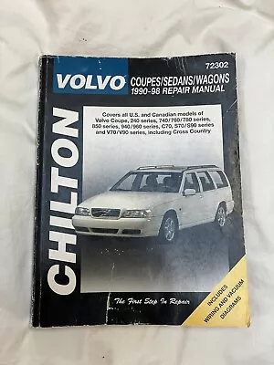 Volvo 1990-1998 Repair Manual-Base Chilton 72302 DIY Auto Maintenance • $2.99