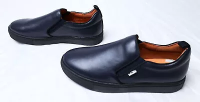 Venettini Kid's RONA Slip On Leather Sneakers LV5 Navy/Black Size US:3.5 EU:35 • $28.50