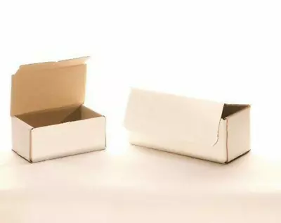 50 6-1/2 X 4-7/8 X 2-5/8 White Corrugated Mailer Die Cut Tuck Flap Box Free Ship • $44.30