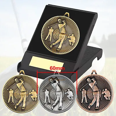 Golf Medal In Presentation Box F/Engraving Golf Trophies Awards Heavy Medals • £7.25