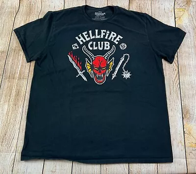 Stranger Things Netflix Hellfire Club Black T Shirt Size 2XL • $10