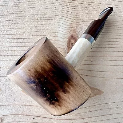 Missouri Meerschaum Poker Maple Charred Hardwood Pipe W Acrylic Cumberland Stem • $39.99