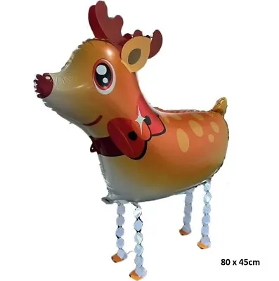 Deer Balloon Merry Christmas Walking Balloon Xmas Foil Helium Party Elk Fun • £2.99