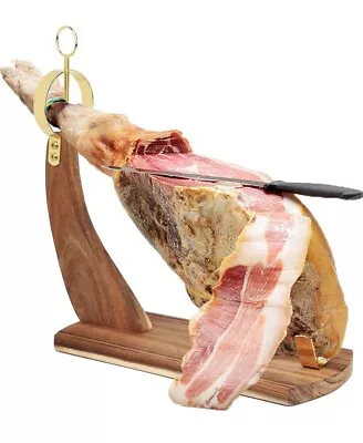 Uniharpa Ham Stand Spain Woodsen Acacia Non-Slip ShoulderBone Italian Prosciutto • £37.99