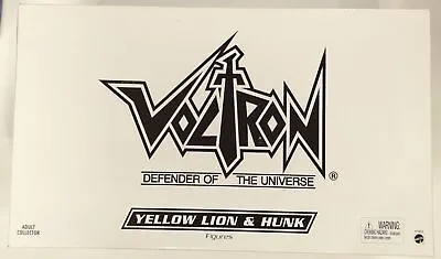 Mattel VOLTRON DEFENDER OF THE UNIVERSE DEFENDER OF THE UNIVERSE YELLOW LION... • $270