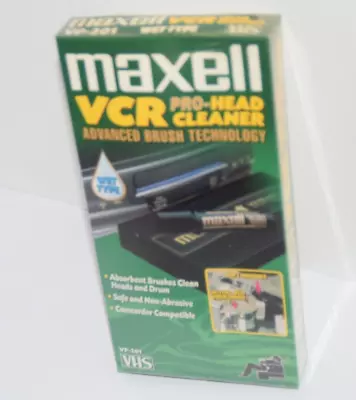 New Maxell VCR Professional Wet Type Video Head Cleaner VP-201 VHS Camcorder NOS • $16.11