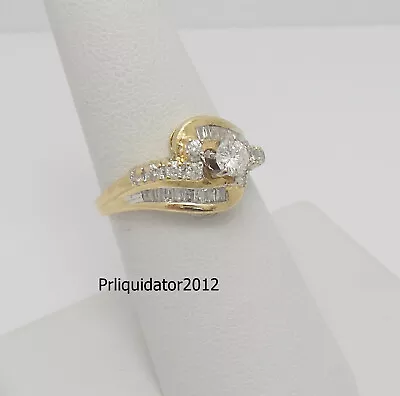 Vintage 5/8CT Diamond Anniversary Engagement Wedding Bridal Ring 14K Yellow Gold • $499.99