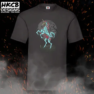 Zombie Unicorn T-shirt Halloween T-shirt Horror Spooky Shirt Horse Unicorn • £13.99