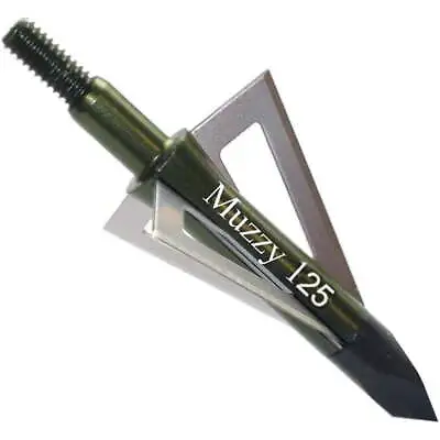 Muzzy Screw-in Broadheads 3 Blade 125 Gr 6 Pk 1 3/16  Cutting Diameter Compact • $37.94