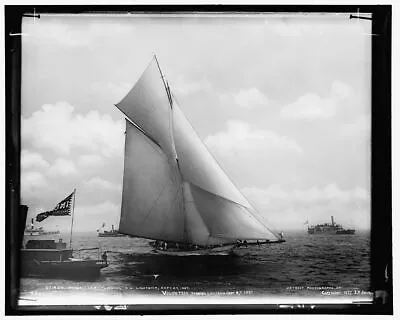 8  X 10  Photo Volunteer Turning Sandy Hook LightshipYachtsAmerica's Cup Race • $16.95