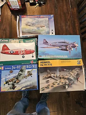 Lot Of 5 Vintage WW2 Plastic Model Plane Aircraft Airplane Kits Old 1:72 • $39.75