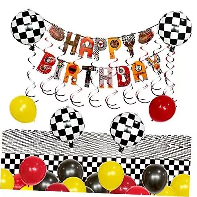 Race Car Birthday Party Decorations For Kids Boys Racing Theme With Banner12  • $19.68