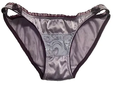 Vintage Purple Satin Bikini Panties Size Large • $15.99