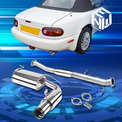 3.5''muffler Burnt Tip Catback Exhaust For 90-97 Mazda Miata Mx-5 Na 1.6l/1.8l • $170.99