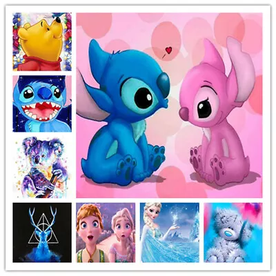 £10.61 • Buy Lilo&Stitch Mickey Mouse 5D FULL Diamond Painting Kit UK Embroidery Kids Gift