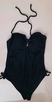 Size 16 Black Maternity Swimsuit Fully Lined Removeable Straps Padded Cup  • £8