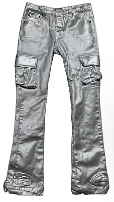 Valabasas Van  Gough Men's  Cargo Skinny Flare Silver  Jeans Size 32  Streetwear • $30