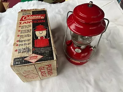 Vintage Red Coleman 200-a Gas Lantern In Box 1963 • $125