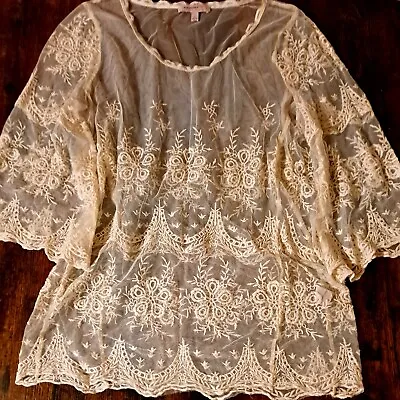 Blu-Pepper Vintage Women's Medium Antique Lace Color • $11.86