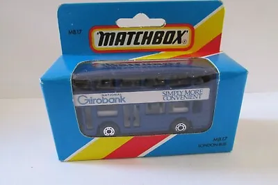 £4.99 • Buy Matchbox MB17 London Bus National Girobank Blue
