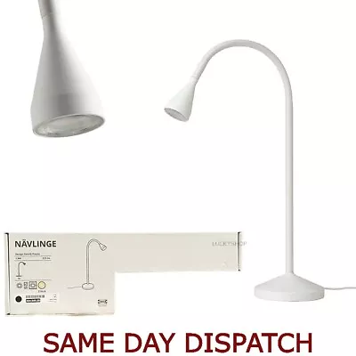 Ikea NAVLINGE LED Work Lamp Flexible LED Desk Lamp Minimalistic Sleek UK • £24.50