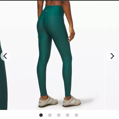 Lululemon Size 6 Laguna Green High Rise Leggings Mapped Out 28   • $50