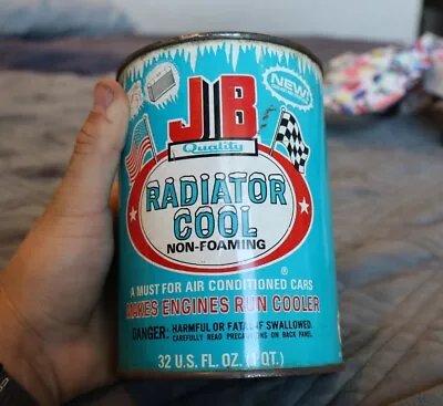 Vintage JB Quality Quart 32oz Can Radiator Cool Monrovia CA Graphics Oil Full! • $25.50