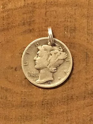 MERCURY DIME 90% SILVER Coin Jewelry PENDANT CHARM-Vintage-Random Date! • $12