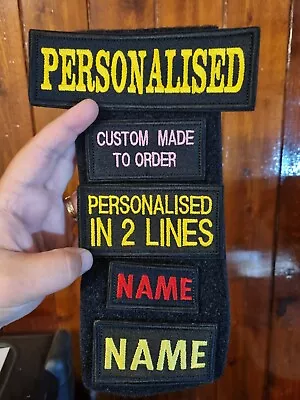 £5 • Buy Rectangles PERSONALISED Embroidered Name Tag  AIRSOFT  Sew On  Hook And Loop
