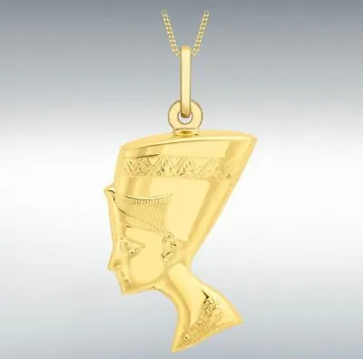 9ct Gold Egyptian Queen Nefertiti Pendant Charm *** BRAND NEW & HALLMARKED *** • £109.75