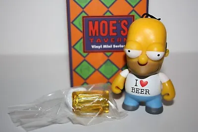 Kidrobot The Simpsons Moe's Tavern Drunk Homer I Love Beer Designer Art Toy • $24