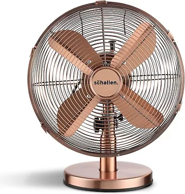 Sturdy Metal 12  3 Speed Tilt Oscillating Worktop Desk Table Air Cooling Fan • £10.50